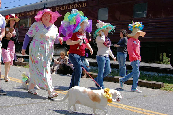 Easter Hat Parade in Dillsboro