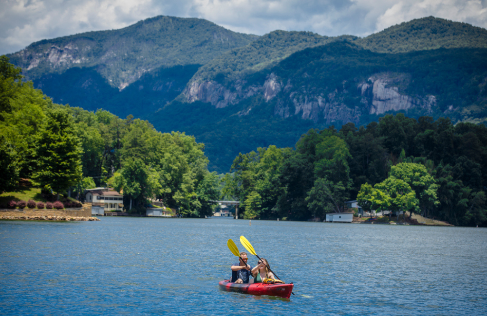 Lake Lure NC kayaking 